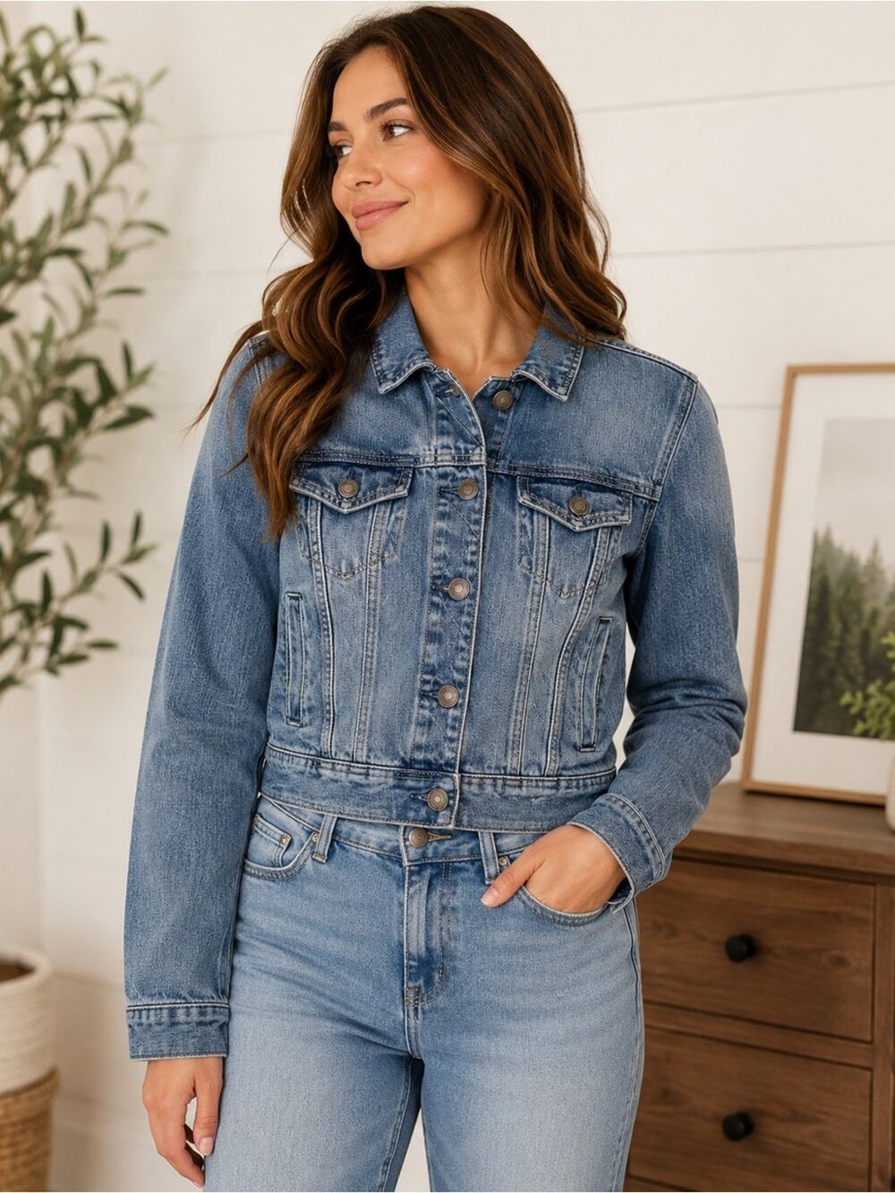 American Eagle Outfitters Medium Blue Denim Jacket